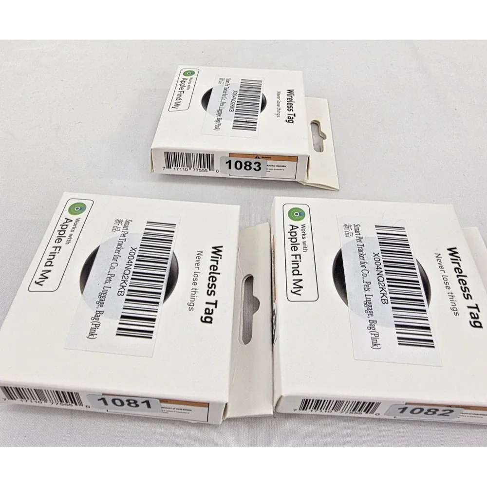 Wireless Bluetooth Tracker Tag Works with Apple Find My Pink NIB